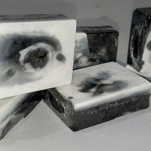 Charcoal Shea Butter Soap Bar - Goat's Milk Rosemary & Tea Tree Oil  Handcrafted